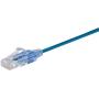 Monoprice Cat6A Ethernet Patch Cable - 3 Feet - Blue (5 Pack) Network Internet Cord - RJ45, Stranded, UTP, Pure Bare Copper Wire, 30AWG - SlimRun Series
