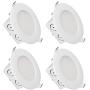 TORCHSTAR Ultra-Thin 4 Inch Recessed LED Downlight, Dimmable Integrated Junction Box, 9W=65W Eqv, 650lm, 5000K Daylight, Airtight, UL & Energy Star Listed, 5 Years Warranty, Pack of 4