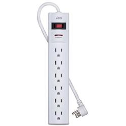 KMC 6-Outlet Surge Protector Power Strip with 15-Foot Cord, 1200 Joule, Overload Protection