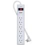 KMC 6-Outlet Surge Protector Power Strip with 15-Foot Cord, 1200 Joule, Overload Protection