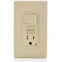 Leviton GFSW1-I Self-Test SmartlockPro Slim GFCI Combination Switch Tamper-Resistant Receptacle with LED Indicator, 15-Amp, Ivory
