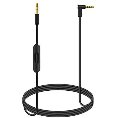 SINDERY Solo 3 Cable Replacement headphones Aux Extension Cord with Mic Compatible with Solo 2/Studio 2/Pro/Headphones or iPods, iPhones, iPads. (Black)