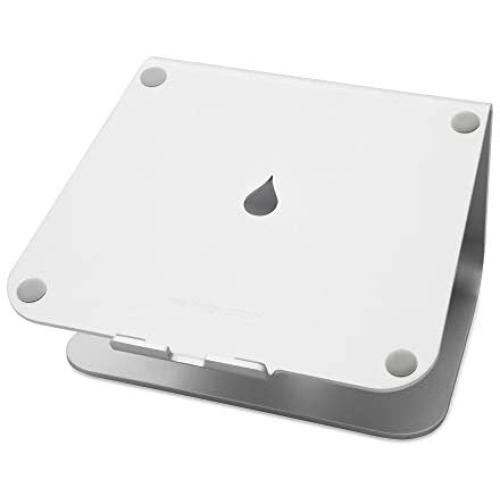 Rain Design 10032 mStand Laptop Stand, Silver (Patented), Ergonomic Aluminum Computer Riser for Office or Home Desk Setup, Compatible with MacBook Air Pro