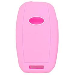 SEGADEN Silicone Cover Protector Case Holder Skin Jacket Compatible with KIA 4 Button Flip Remote Key Fob CV2154 Pink