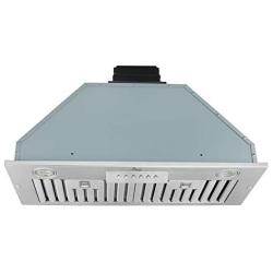 Awoco Built-in/Insert Stainless Steel Range Hood, 4-Speed, 600 CFM, LED Lights, Baffle Filters for Wood Hood (30'')