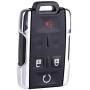 ANGLEWIDE Car Key Fob Keyless Entry Remote SHELL CASE Replacement for 14-17 for Chevrolet Colorado Silverado 1500 Silverado 3500 HD for GMC Sierra Yukon (FCC M3N40821302) 4 Buttons Black 2pad
