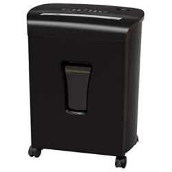Sentinel Shredders FM121P-BLK 12-Sheet High Security Micro Cut Paper Credit Card Shredder with Waste Bin Shredder, Black