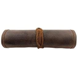 Leather Waxed Canvas Multi Purpose Travel Organizer Roll for Cables / Passport / Wallet / Valuables Handmade by Hide & Drink :: Fatigue