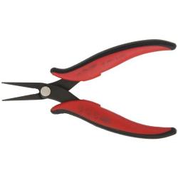 Hakko CHP PN-2007 Long-Nose Pliers, Flat Nose, Flat Outside Edge, Serrated Jaws, 32mm Jaw Length, 3mm Nose Width, 3mm Thick Steel