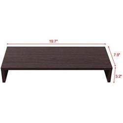 WUDENHOM Monitor Stand Riser, Wood Sturdy Desktop TV Laptop Computer Printer Stand Keyboard Storsge Desk Shelf Organizer Risers for Office School Home(Dark Brown)