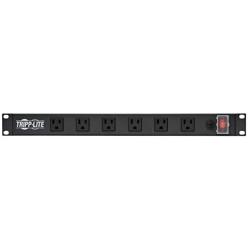 Tripp Lite RS1215-RA Rackmount Network-Grade PDU Power Strip, 12 Right Angle Outlets Wide-Spaced, 15A, 15ft Cord w/ 5-15P Plug,, Black