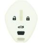 SEGADEN Silicone Cover Protector Case Holder Skin Jacket Compatible with MITSUBISHI 4 Button Remote Key Fob CV4522 White