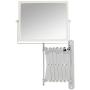 Jerdon J2020C 8.3-Inch Two-Sided Swivel Wall Mount Mirror with 5x Magnification, 30-Inch Extension, Chrome and White Finish