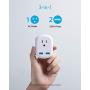 Anker European Travel Adapter, PowerExtend USB Plug International Power Adapter with 2 USB and 1 Outlet, US to Most of Europe EU Spain Iceland Italy France Germany