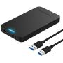 SABRENT 2.5-Inch SATA to USB 3.0 Tool-Free External Hard Drive Enclosure [Optimized for SSD, Support UASP SATA III] Black (EC-UASP)