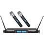 GTD Audio 2x100 Adjustable Channels UHF Wireless Cordless Handheld Microphone Mic System Ideal for Church, Karaoke, Dj Party, Range 400 ft,