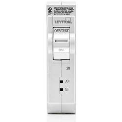 Leviton LB120-DF 20 Amp, 1-Pole Plug-on AFCI/GFCI Branch Circuit Breaker, 120 VAC,White
