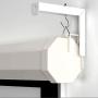 Universal Projector Screen L-Bracket Wall Hanging Mount 6 inch Adjustable Extension with Hook Manual, Spectrum and Perfect Screen Placement up to 66 lbs, 30 kg (PSM001), White