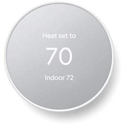 Google Nest Thermostat - Smart Thermostat for Home - Programmable Wifi Thermostat - Snow