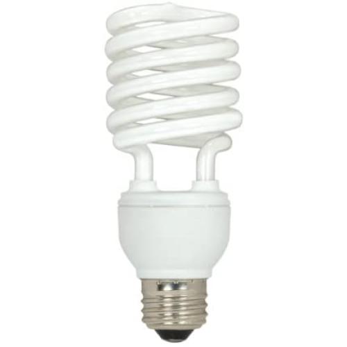 Satco S6275 23-Watt Medium Base T2 Mini Spiral, 4100K, 120V, Equivalent to 100-Watt Incandescent Lamp for Enclosed Fixtures, 3-Pack