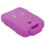LemSa 2Pcs Rubber Silicone Remote Smart Key Fob Case Cover Protector Holder Shell for Chevrolet Silverado Colorado 2017 2018 M3N32337100 13577770 13577771 GMC Sierra Yukon Cadillac, Black Purple