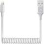 ONE PIX iPhone Charger Cable for Car (3 ft), MFi Certified Coiled Lightning Cable Compatible with iPhone 11/XS/XS Max/XR/X/8/8 Plus/7/7 Plus/6s/6s Plus/6/6 Plus/SE/5s/5c/5/iPad/iPod - White