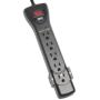 Tripp Lite SUPER7B 7 Outlet Surge Protector Power Strip, 7ft Cord, Right Angle Plug, 2160 Joules, Black, & Dollar 75,000 Insurance