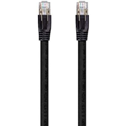 Monoprice 131106 Cat8 Ethernet Network Cable - 7 feet - Black | 2GHz, 40G, 24AWG, S/FTP - Entegrade Series