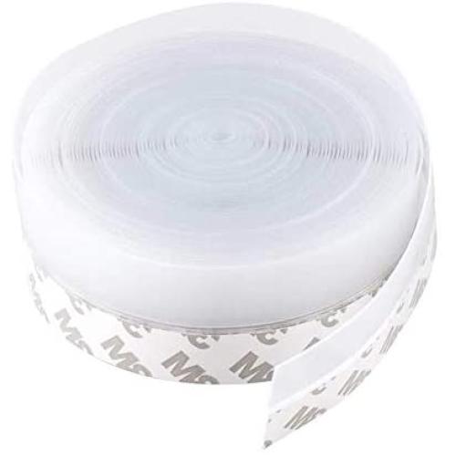 Emoly Silicone Seal Strip, 8M/26ft Self Adhesive Door Strip Bottom for Doors Silicone Sealing Sticker Adhesive for Doors and Windows Gaps of Anti-Collision Silicone (25MM, Transparent)