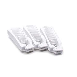 Antrader Folding Hair Brush, Plastic Straight Travel Size Pocket Comb Massage Hairdressing Tools, White 3 Pack