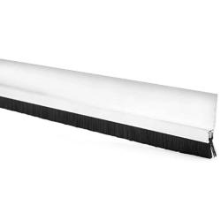 uxcell Door Bottom Sweep H-Shape Aluminum Alloy Base with 0.4-inch Black Nylon Brush 39-inch x 1.5-inch