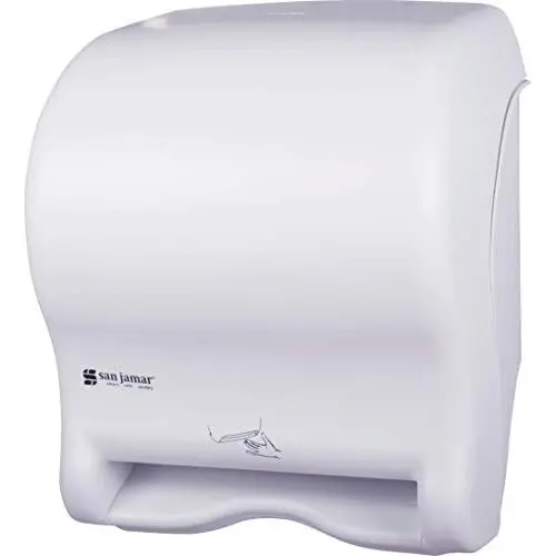 San Jamar T8400WH Smart Essence Classic Hands Free Paper Towel Dispenser, White