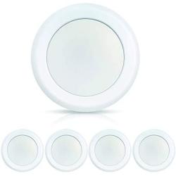 ECOELER 6 Inch LED 5000K Low Profile Surface Mount Disk Light, Aluminum Baffle Trim, 15W ultra thin modern fixture lighting, Day light, 1100lm, Suitable for 4/6 J-box, Energy Star & UL-Listed Approved