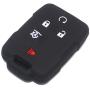Ezzy Auto A Pair Black Silicone Rubber Key Fob Case Key Cover Key Jacket Skin for Enclave Colorado Silverado 1500 Suburban Tahoe Yukon Sierra 1500
