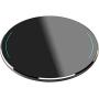 TOZO W1 Wireless Charger Thin Aviation Aluminum Computer Numerical Control Technology Fast Charging Pad Black (NO AC Adapter)