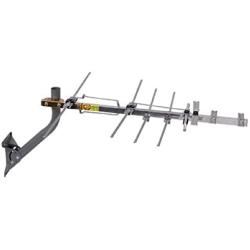 TV Antenna - RCA Outdoor Yagi Satellite HD Antenna with Over 70 Mile Range - Attic or Roof Mount TV Antenna, Long Range Digital OTA Antenna for Clear Reception, 4K 1080P Silver