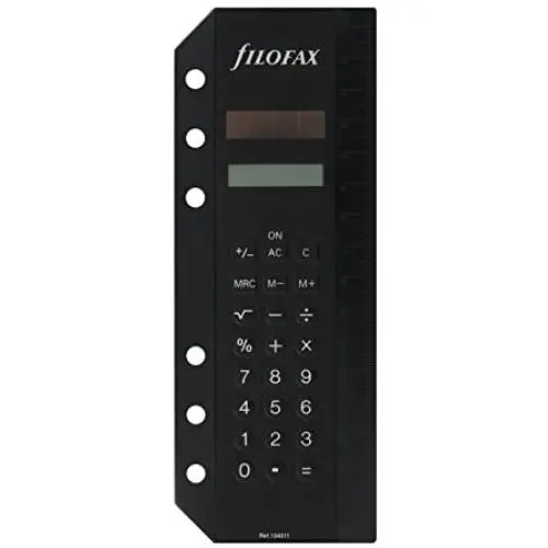 Filofax Personal/A5/Deskfax Calculator (B134011), Black