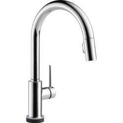 Delta Faucet Trinsic Single-Handle Touch Kitchen Sink Faucet with Pull Down Sprayer, Touch2O Technology and Magnetic Docking Spray Head, Chrome 9159T-DST