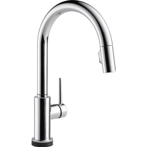 Delta Faucet Trinsic Single-Handle Touch Kitchen Sink Faucet with Pull Down Sprayer, Touch2O Technology and Magnetic Docking Spray Head, Chrome 9159T-DST