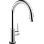 Delta Faucet Trinsic Single-Handle Touch Kitchen Sink Faucet with Pull Down Sprayer, Touch2O Technology and Magnetic Docking Spray Head, Chrome 9159T-DST