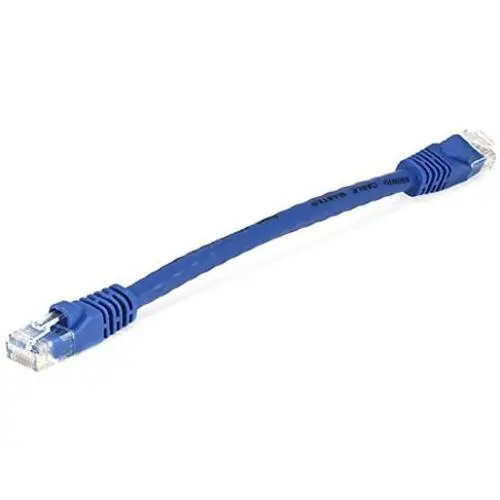 Monoprice 0.5FT 24AWG Cat6 550MHz UTP Ethernet Bare Copper Network Cable - Blue