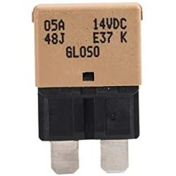 GLOSO E37 Auto (T1) Reset Low Profile ATC/ATO Circuit Breakers 14 VDC - 1 Pack (5A)