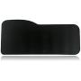 SoloQ Curve Size Gaming Mouse Pad - Anti Slip Rubber Base - Stitched Edges - Large Desk Mat - 28.5'' x 12.75'' x 0.12'' (Curve, Black with Blue Logo)