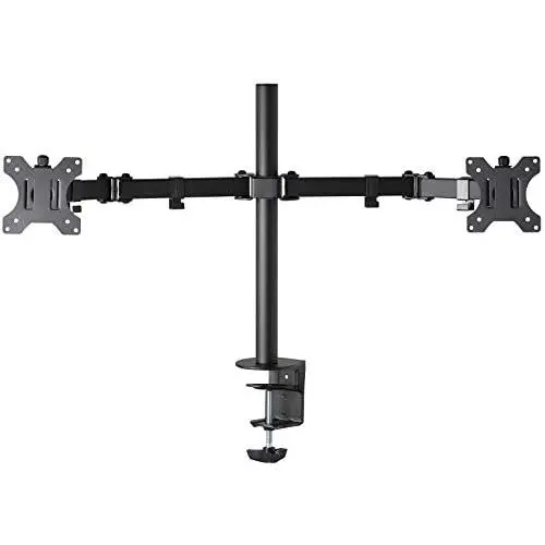 Gladiator Joe Heavy Duty Dual/Two Desktop Monitor Mount/arm VESA Compatible | Fully Adjustable articulating arm | Supports Heavy Monitors | 13 to 32 inch | 17.6 lb Each arm | Black Steel