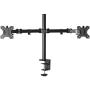 Gladiator Joe Heavy Duty Dual/Two Desktop Monitor Mount/arm VESA Compatible | Fully Adjustable articulating arm | Supports Heavy Monitors | 13 to 32 inch | 17.6 lb Each arm | Black Steel