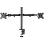 Gladiator Joe Heavy Duty Dual/Two Desktop Monitor Mount/arm VESA Compatible | Fully Adjustable articulating arm | Supports Heavy Monitors | 13 to 32 inch | 17.6 lb Each arm | Black Steel