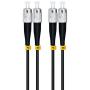 Jeirdus 5M FC to FC FC-FC Outdoor Armored Duplex 9/125 SM Fiber Optic Cable Jumper Optical Patch Cord 5Meters 16ft Singlemode