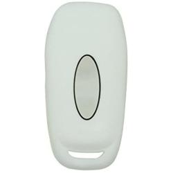 SEGADEN Silicone Cover Protector Case Holder Skin Jacket Compatible with FORD Fusion 4 Button Flip Remote Key Fob CV2711 White