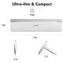 Invisible Laptop Stand, licheers Foldable Aluminum Notebook Stand for Desk, Laptop Holder Riser Compatible with Laptops, Tablets, Keyboards and More (Silver)
