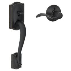 Camelot Front Entry Handle Accent Right-Handed Interior Lever (Aged Bronze) FE285 CAM 716 ACC RH